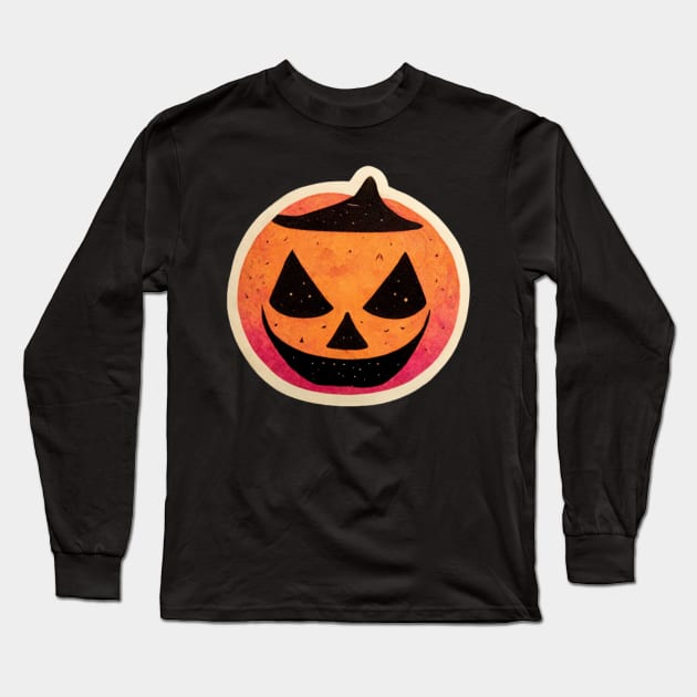 Halloween Pumpkin Long Sleeve T-Shirt by SpaceCats